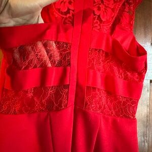 Sexy woman’s small red lace dress